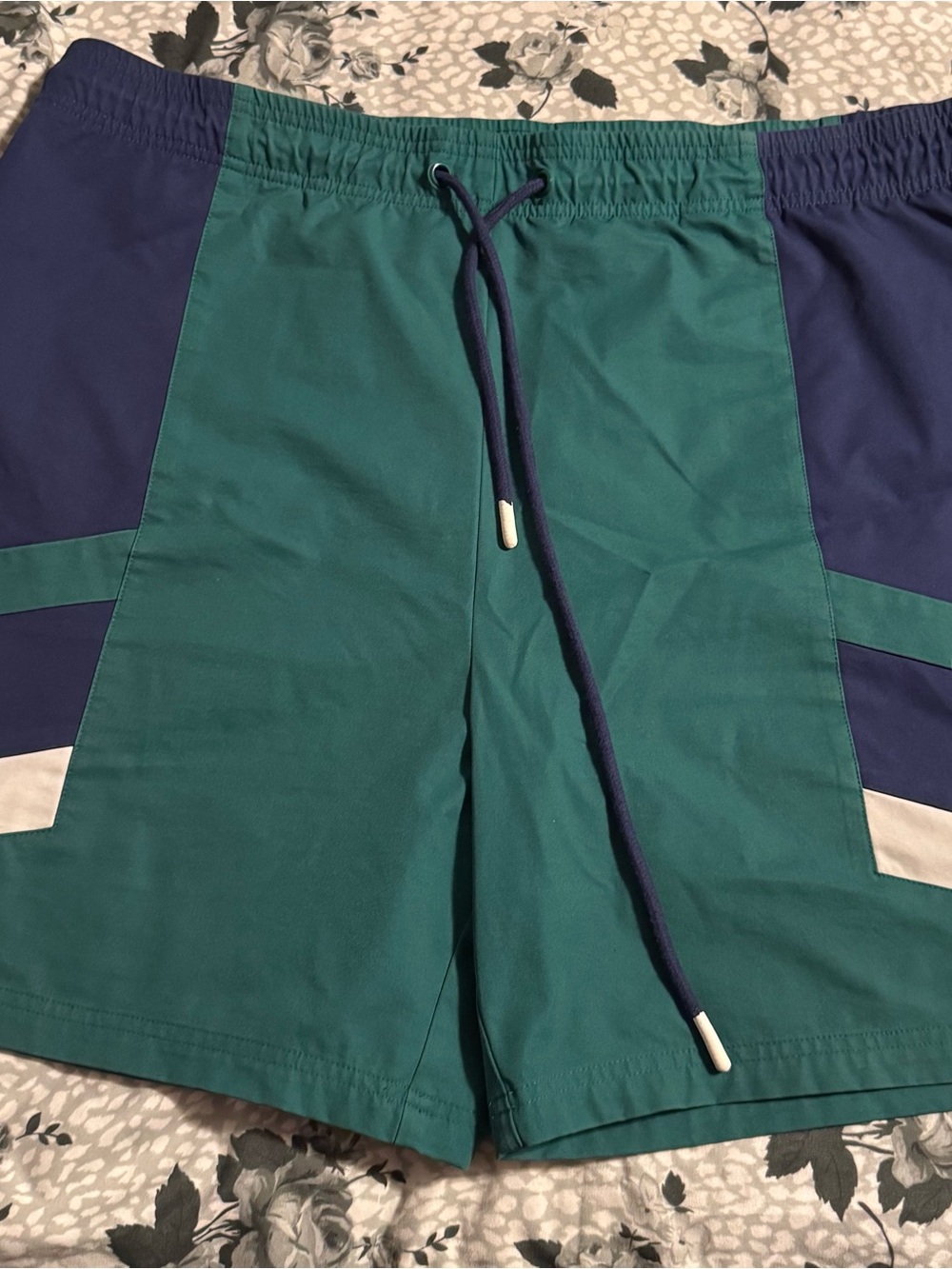 Target Green and Navy Men's Athletic Shorts